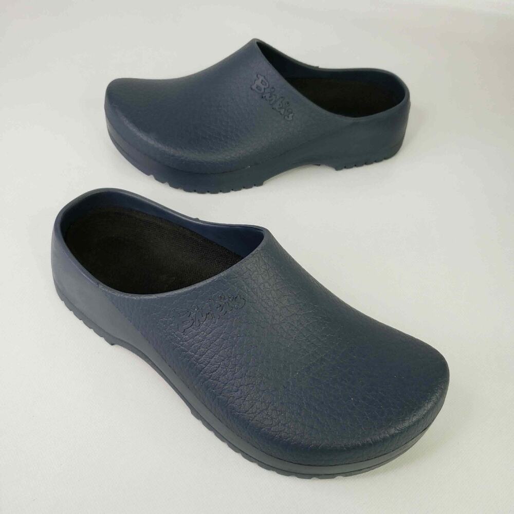 Birkenstock Birkis Super Birki Navy Blue Clogs Slip Resistant EU 41 Mens 8